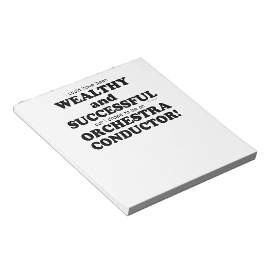 Orchestra Conductor Wealthy & Succesvol Notitieblok (Schuin)