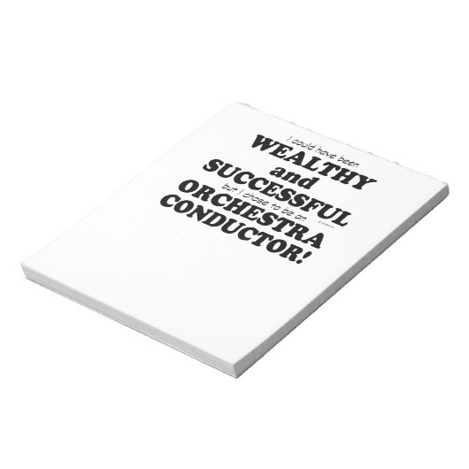 Orchestra Conductor Wealthy & Succesvol Notitieblok (Linkerzijde)
