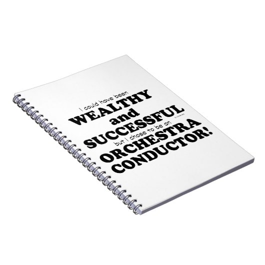Orchestra Conductor Wealthy & Succesvol Notitieboek (Rechterzijde)