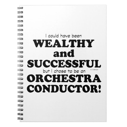 Orchestra Conductor Wealthy & Succesvol Notitieboek (Voorkant)