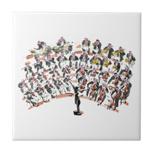 Orchestra Decorative Tiles Tegeltje (Voorkant)