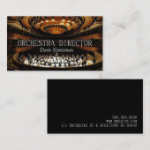 Orchestra Director Music Instructor Lessons Visitekaartje (Voorkant / Achterkant)