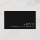 Orchestra Director Music Instructor Lessons Visitekaartje (Achterkant)