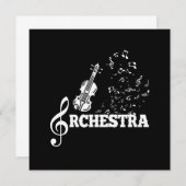 Orchestra Instrument Klassieke Muzieknoten Cadeaub Kaart (Voorkant / Achterkant)