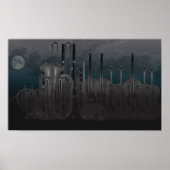 Orchestra Instrument Nighttime Skyline Poster (Voorkant)
