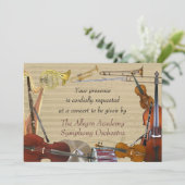 Orchestra Instruments Concert Kaart (Staand voorkant)