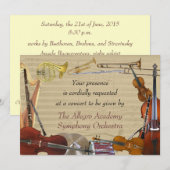 Orchestra Instruments Concert Kaart (Voorkant / Achterkant)