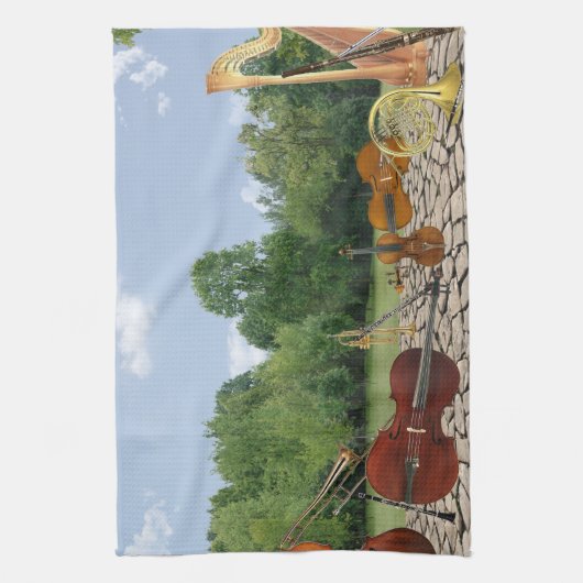 Orchestra Instruments in the Park Theedoek (Verticaal)