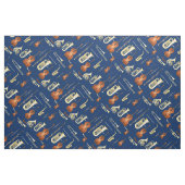 Orchestra Instruments Musician Decor Blue Stof (Fat Quarter)
