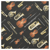 Orchestra Instruments Musician Decor Stof (Swatch)