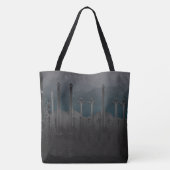 Orchestra Instruments Nighttime Moonlit Skyline Tote Bag (Achterkant)