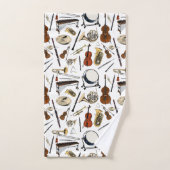 Orchestra Instruments Pattern Bad Handdoek (Handdoek)