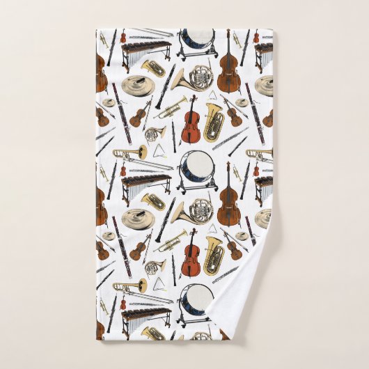 Orchestra Instruments Pattern Bad Handdoek (Handdoek)