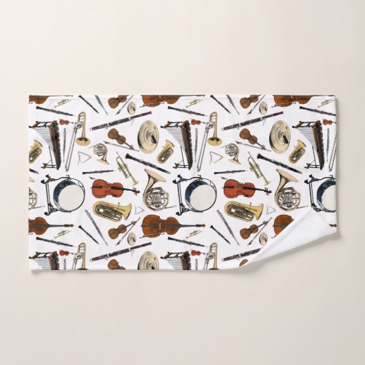 Orchestra Instruments Pattern Bad Handdoek (Handdoek)