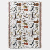 Orchestra Instruments Pattern Deken (Voorkant Verticaal)