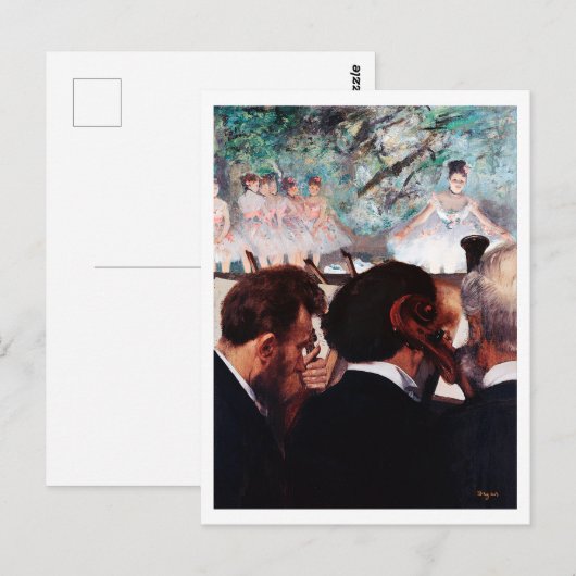 Orchestra Musicians, Edgar Degas Briefkaart (Voorkant / Achterkant)