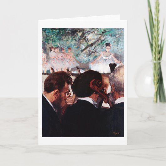 Orchestra Musicians, Edgar Degas Kaart (Voorkant)