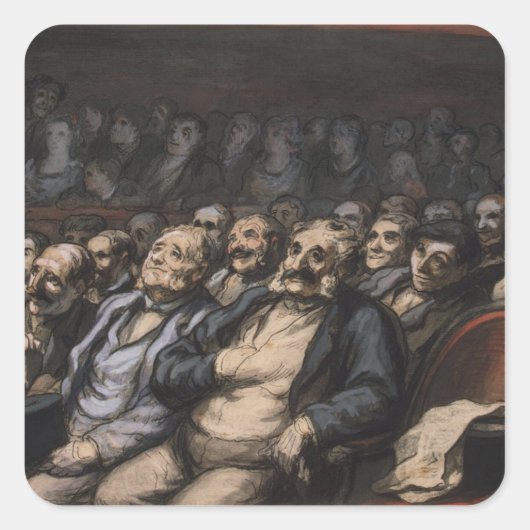 Orchestra Seat, c.1856 Vierkante Sticker (Voorkant)