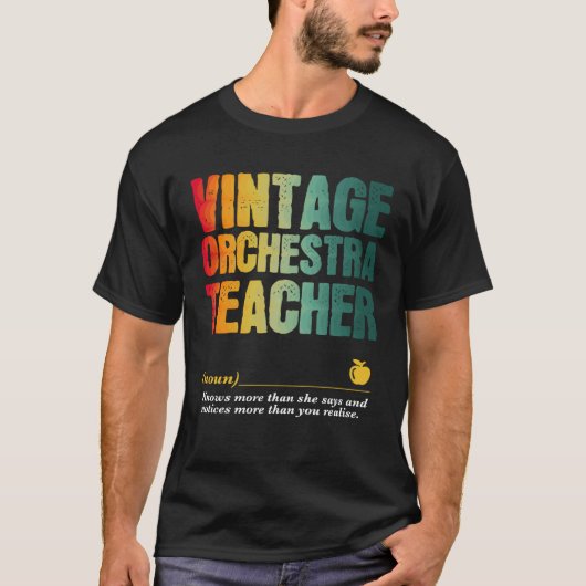 Orchestra Teacher Appreciation Week Back to School T-shirt (Voorkant)