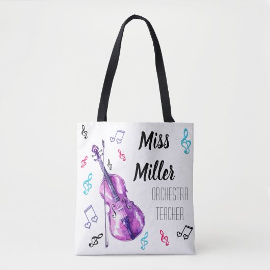 Orchestra Teacher Design Tote Bag (Voorkant)