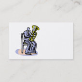 Orchestra Tuba Player Graphic, Seed Afbeelding Visitekaartje (Achterkant)