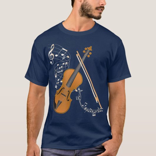 Orchestra Violin Player Gift Musical Instrument T-shirt (Voorkant)