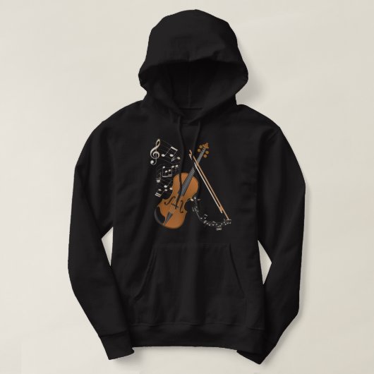 Orchestra Violin Player Gift Musical Instrument Vi Hoodie (Design voorkant)