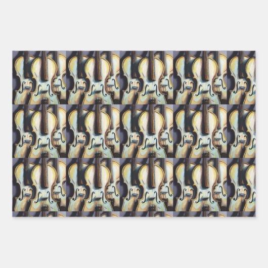 Orchestra Violins Violas Classical Music Pattern Inpakpapier Vel (Voorkant 2)