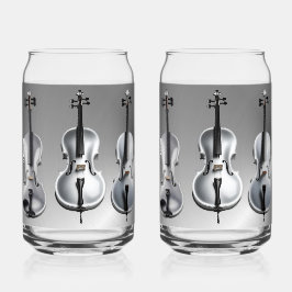 Orchestral snaren gedrukt 16oz kan glazen