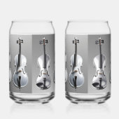 Orchestral snaren gedrukt 16oz kan glazen (Rechts)