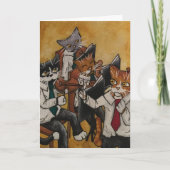 Orchestrale katten feestdagen kaart (Voorkant)