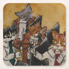 Orchestrale katten kartonnen onderzetters