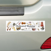 Orchestrale Musiciaanse Bumpersticker (Op auto)