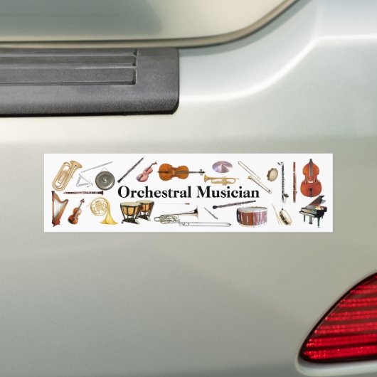 Orchestrale Musiciaanse Bumpersticker (Op auto)