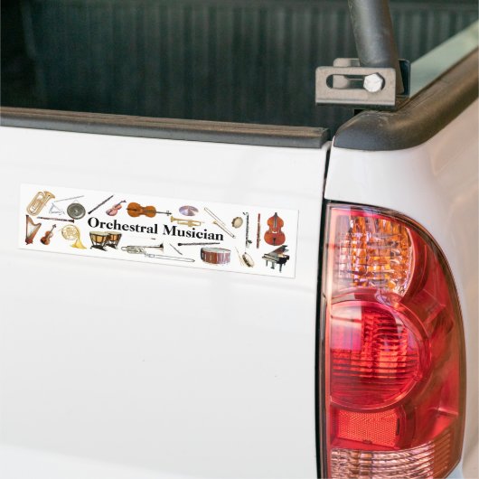 Orchestrale Musiciaanse Bumpersticker (Op Truck)