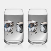 Orchestrale percussie afgedrukt 16oz blikbril blikvorm glas (Voorkant)