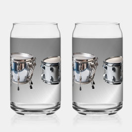 Orchestrale percussie afgedrukt 16oz blikbril blikvorm glas