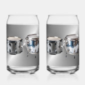 Orchestrale percussie afgedrukt 16oz blikbril blikvorm glas (Links)