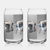 Orchestrale percussie afgedrukt 16oz blikbril blikvorm glas (Rechts)
