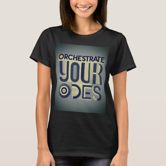 Orchestrate Your Odes: Symfonie van stijl T-shirt (Voorkant)