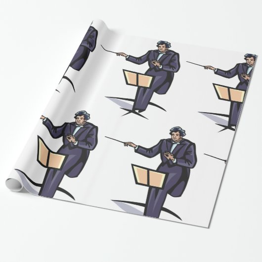 Orchestrator Conductor Cadeaupapier (Uitgerold)