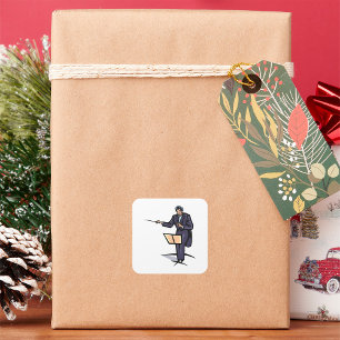 Orchestrator Conductor Vierkante Sticker