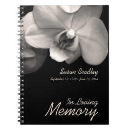 Orchid 1 Custom Memorial Funeral Book Notitieboek