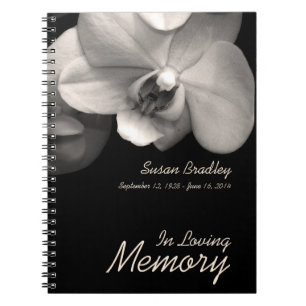 Orchid 1 Custom Memorial Funeral Book Notitieboek