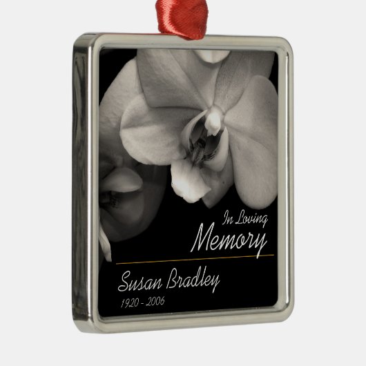 Orchid 1 Personalized Memorial Funeral Ornament (Rechts)