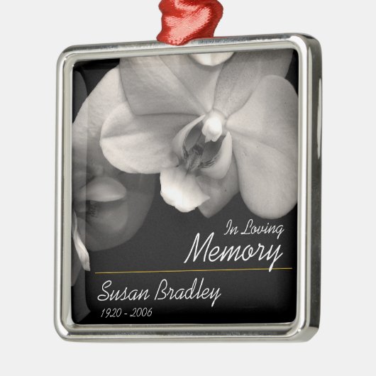 Orchid 1 Personalized Memorial Funeral Ornament (Links)
