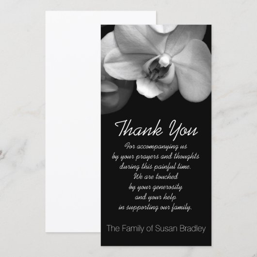 Orchid 1 Sympathie Bedankt voor je foto (Voorkant / Achterkant)
