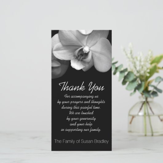 Orchid 1 Sympathie Bedankt voor je foto (Staand voorkant)