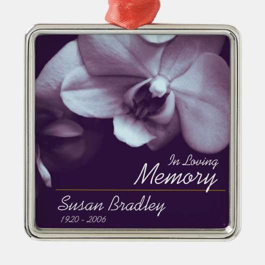 Orchid 2 Personalized Memorial Funeral Ornament (Voorkant)