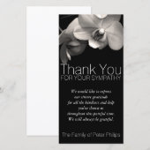 Orchid 2b Sympathie Hartelijk dank voor de fotokaa Bedankkaart (Voorkant / Achterkant)